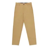 Pantalón chino color beige, de corte recto, con bolsillos laterales y traseros.
