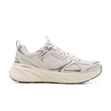 Championes Skechers Edgeride color gris claro con detalles en gris oscuro. Capellada de tejido técnico con cordones, plantilla acolchada Air-Cooled Memory Foam, entresuela con tecnología Edgeride y suela de tracción flexible.