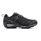 Championes Hi-Tec Patsy de trekking color negro, con capellada de cuero sintético y malla, entresuela de EVA y suela de goma con buen agarre.