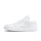 Championes Air Jordan 1 Low, color blanco.