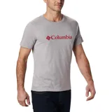 Remera de hombre Columbia de manga corta, color negro, con logo de la marca estampado en el pecho y en la manga.