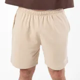 Bermuda negra de algodón con elastano, corte recto, bolsillos laterales, cintura elástica con cordón interno y logo bordado en la pierna.