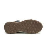 Championes Caterpillar Hex Ready Low WP, color azul marino con detalles en marrón y beige. Confeccionados con parte superior de cuero, forro 100% reciclado, plantilla de espuma de PU moldeada y suela de goma resistente.