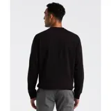 Buzo negro de cuello redondo en felpa suave de algodón con logo bordado en el pecho. Cuenta con cuello, puños y cintura acanalados.