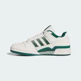 Championes Adidas Forum Low, color blanco con detalles en verde.