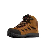 Botas de trekking Columbia Crestwood Mid Waterproof color marrón, con detalles en negro y cordones bicolores.