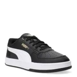 Championes Puma Caven 2.0 de cuero sintético color negro, con cordones y logo de la marca en el lateral.
