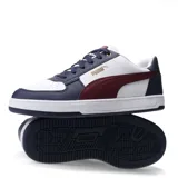 Championes de hombre, color blanco y negro con detalles en verde, diseñados para confort y estilo en actividades deportivas y casuales.