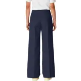 Pantalón azul marino de trabajo, corte wide leg.