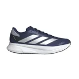 Championes de running Adidas Duramo SL 2, color azul marino con detalles plateados y suela blanca.