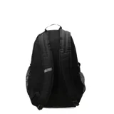 Mochila Puma Deck Backpack negra con logo blanco, correas ajustables y bolsillos laterales de malla.