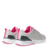 Championes de mujer color negro con detalles en fucsia, diseñados para comodidad y soporte.
