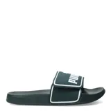 Sandalias Puma Leadcat 2.0 V para hombre, color verde con logo blanco.