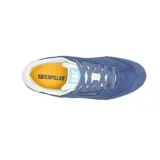 Championes Caterpillar Pause Retro T-Toe azules de gamuza con detalles en blanco.