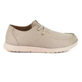 Zapato casual Hi-Tec Robert Z55 de lona azul con cordones y suela blanca.