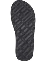 Ojotas negras Tommy Hilfiger con tira ancha de poliuretano acolchada y suela de goma EVA. Detalle de cinta distintiva con los colores de la marca en la tira.