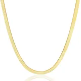 Collar de acero dorado con diseño tipo serpiente, ajustable de 42 a 50 cm.