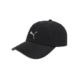 Gorra deportiva Puma color negro con logo de la marca bordado en gris en el frente.