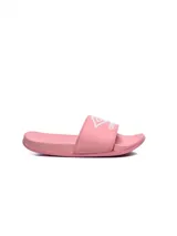 Ojotas rosas con logo de Umbro en blanco en la tira.