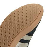 Championes Adidas Breaknet Sleek de gamuza negra con detalles en plateado y suela de goma color caramelo.