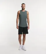 Musculosa deportiva azul sin estampa, de poliéster.