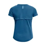 Remera deportiva Under Armour Streaker de mujer, color azul con logo en el ruedo.