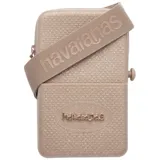 Bolso bandolera Havaianas color beige con glitter.