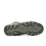 Botas de trekking Merrell Crosslander 3 Mid WP para hombre, color marrón con detalles en negro y naranja. Confeccionadas en cuero y malla impermeable, con suela de goma adherente y entresuela de EVA para mayor estabilidad y comodidad.