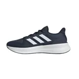 Championes Adidas Ultrarun 5 color azul marino con las tres tiras blancas.