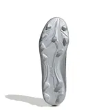Championes de fútbol Adidas F50 Messi Club FG, unisex, color blanco con detalles en rojo, negro y plateado.