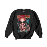 Buzo negro de algodón con estampado de Dennis Rodman y texto "Rodman".