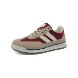 Zapatillas deportivas Le Groupe, color beige y bordó, con detalles en blanco.