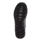Bota de trekking Merrell Yokota 2 Mid WP, color gris con detalles en negro. Fabricada con gamuza y malla resistente al agua, con tecnología M Select™ GRIP para tracción y M Select™FRESH para control de olores. Cuenta con puntera protectora de goma, soporte de talón de TPU, plantilla Kinetic Fit™ y amortiguación Merrell Air Cushion.