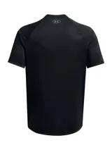 Remera deportiva Under Armour Tech 2.0 de hombre, color gris jaspeado con logo negro en el pecho.