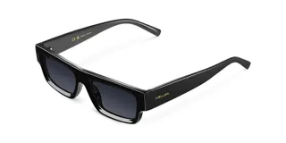 Lentes de sol rectangulares negros con protección UV400 y lentes polarizadas alemanas con recubrimiento anti-scratch y superhydrophobic.