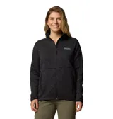Campera softshell Columbia Kruser Ridge III color gris jaspeado, con cierre frontal completo, cuello alto y bolsillos laterales con cierre. Logo de la marca bordado en el pecho.