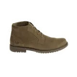 Bota de media caña color marrón de cuero nobuck, con suela de goma duradera y de gran tracción.