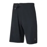 Short de baño negro liso, con cordón ajustable en la cintura y bolsillo lateral con cierre.
