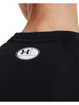 Remera de entrenamiento Under Armour ColdGear Authentics Crew, color negro, de calce ajustado, con mangas largas y logo estampado en el pecho.