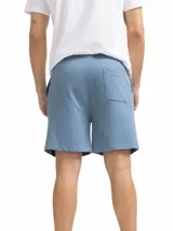 Short gris de felpa French Terry con cintura elastizada y cordón ajustable.