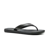 Ojotas negras de goma Havaianas Top Max Confort, con plantilla texturizada y logo en las tiras.