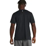 Remera deportiva Under Armour Launch Sleeve negra, de corte clásico, manga corta y cuello redondo. Confeccionada en tejido suave, ligero y transpirable que capilariza el sudor y se seca rápidamente.