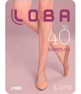 Medias can can lisas color piel, de 40 deniers, marca Lupo. El kit incluye dos pares.