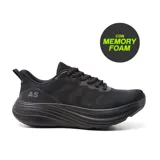 Championes deportivos American Sport de color negro, con suela gruesa y tecnología memory foam.