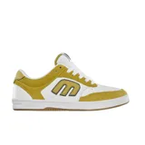 Championes Etnies Aurelien color blanco y amarillo ocre, con logo de la marca en el lateral.
