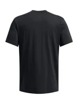 Remera negra de algodón para hombre, con logo de Stephen Curry estampado en blanco en el pecho.