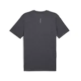 Remera deportiva Puma Run Favorite Heather de poliéster color violeta jaspeado, con cuello redondo y logo estampado en el pecho.