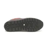 Zapatillas Caterpillar modelo Ventura, color gris con detalles en naranja. Capellada de gamuza recubierta de PU, forro de malla interior hecho con residuos industriales 100% reciclados, plantilla de espuma EVA suave que aporta comodidad duradera, forro de calcetín 100% reciclado de la industria posindustrial, suela de EVA ligera, construcción Strobel.
