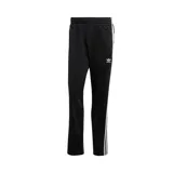 Pantalón negro de hombre con detalles en blanco, hecho de material tricot suave y cómodo, ideal para un look casual.