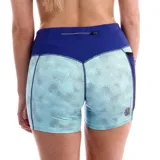 Short tights negro con estampado en rosa y negro, diseño ajustado para entrenamiento.